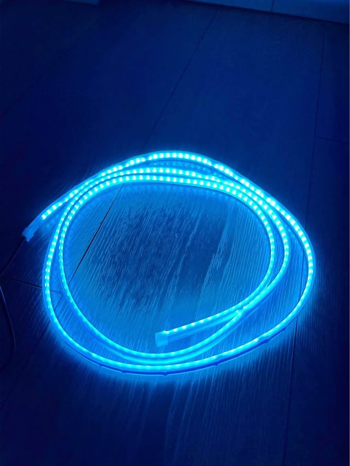 1.8m Light Blue LED Strip with Power Supply