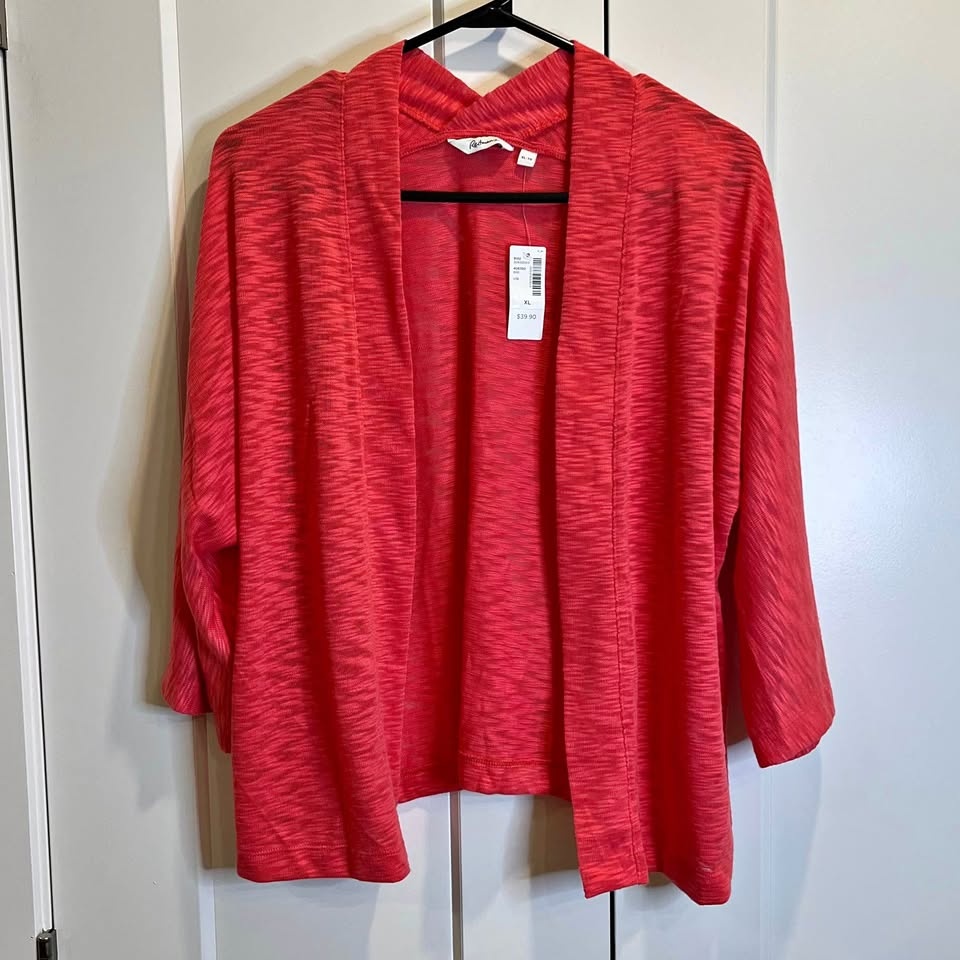 REITMAN’S Coral Open-Front Cardigan NWT - Size XL (fits like L)