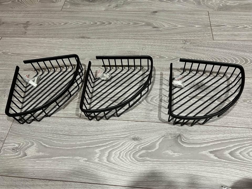 Shower Shelf - 3 Pack, Matte Black - photo 3