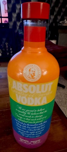 Absolut Pride Rainbow 2015 Empty 40oz Bottle