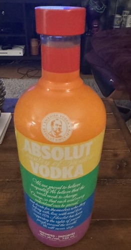 Absolut Pride Rainbow 2015 Empty 40oz Bottle - photo 2