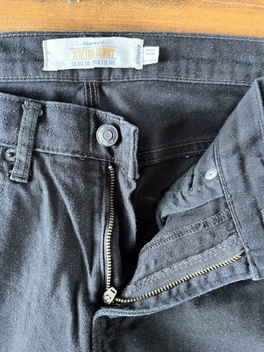 Topman Men's Skinny Stretch Jeans Black 30/32 - photo 2