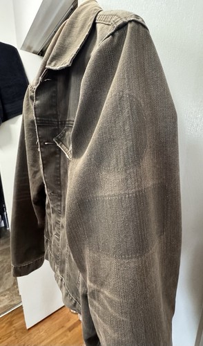 Vintage Distressed Gray Denim Jacket - Club Monaco - Medium - photo 4