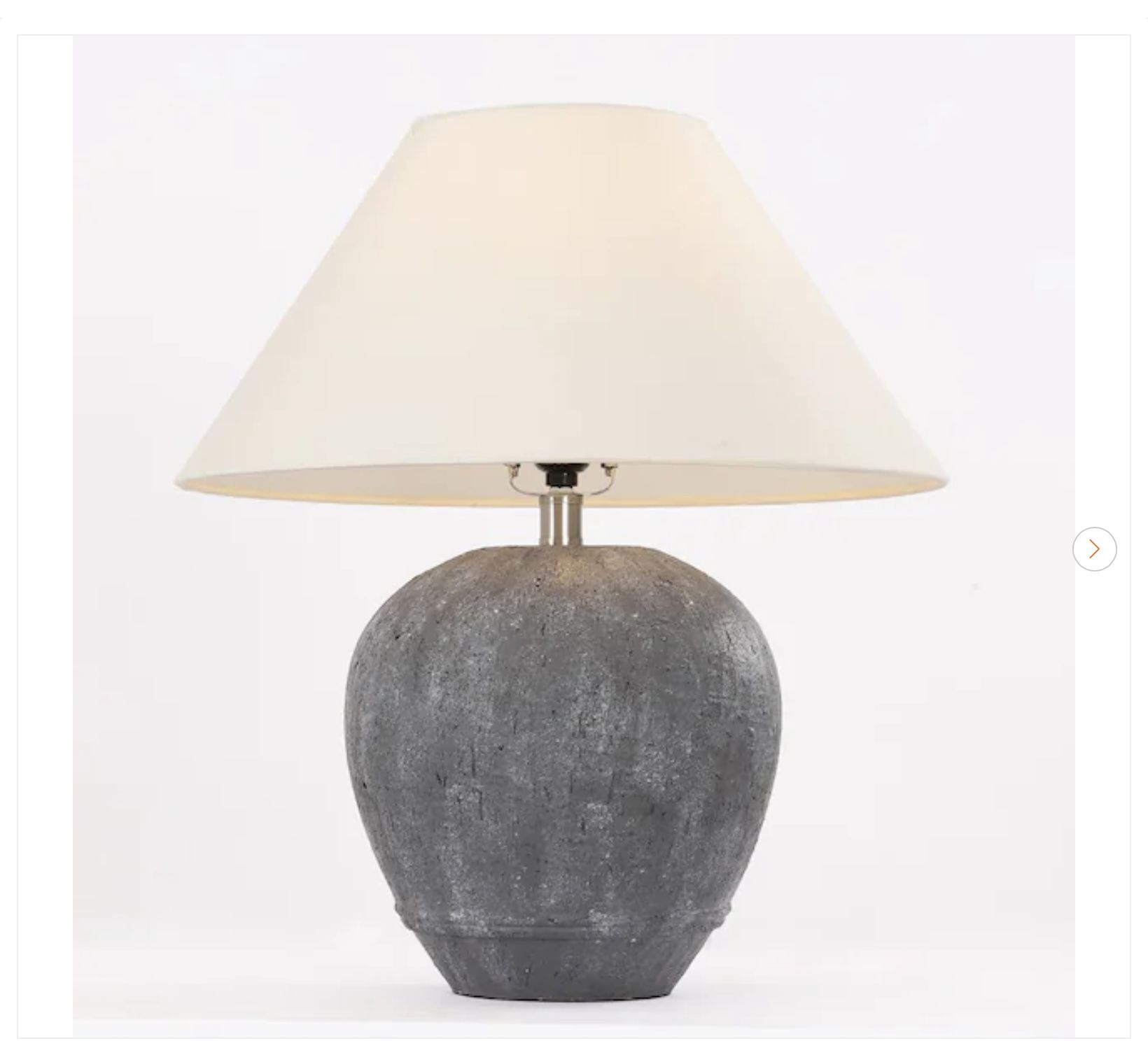 Pia Ricco 21.65 in. Dark Gray Ceramic Table Lamp