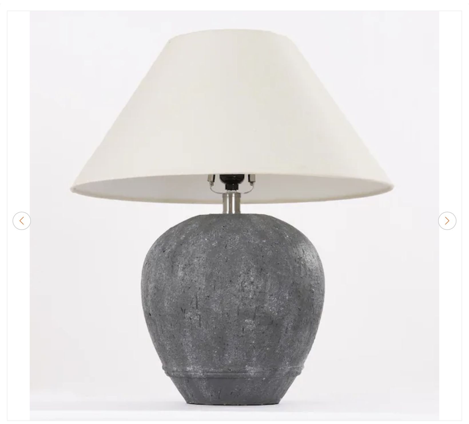 Pia Ricco 21.65 in. Dark Gray Ceramic Table Lamp - photo 3