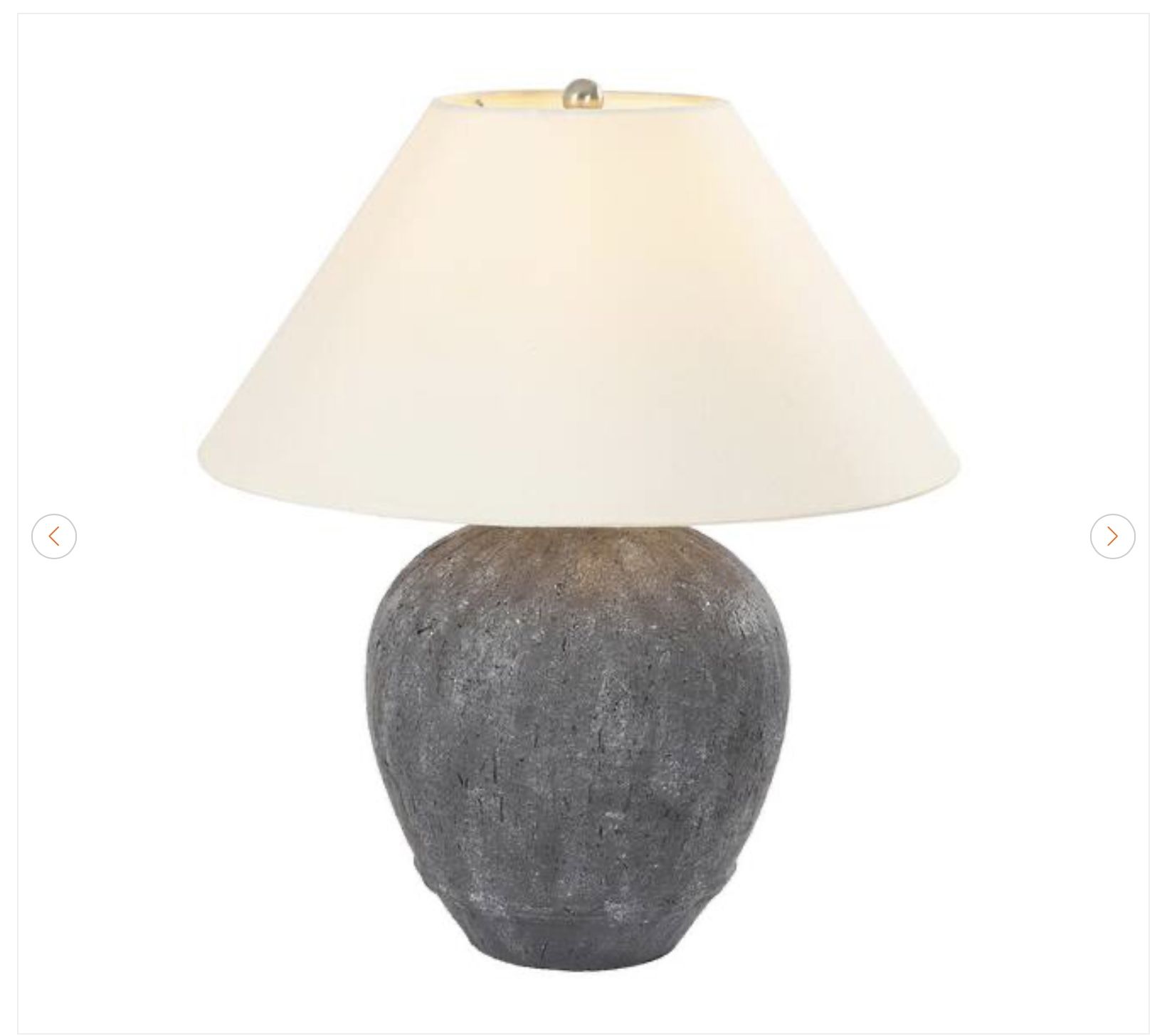 Pia Ricco 21.65 in. Dark Gray Ceramic Table Lamp - photo 4