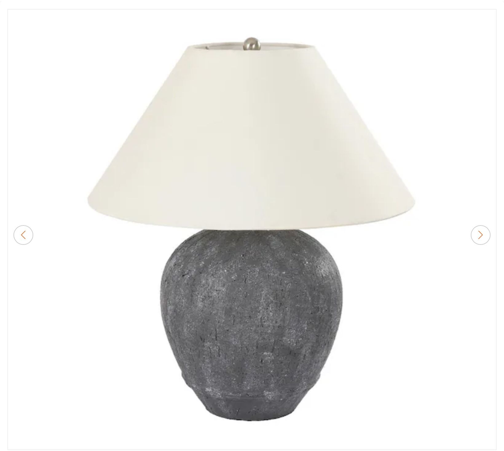 Pia Ricco 21.65 in. Dark Gray Ceramic Table Lamp - photo 5