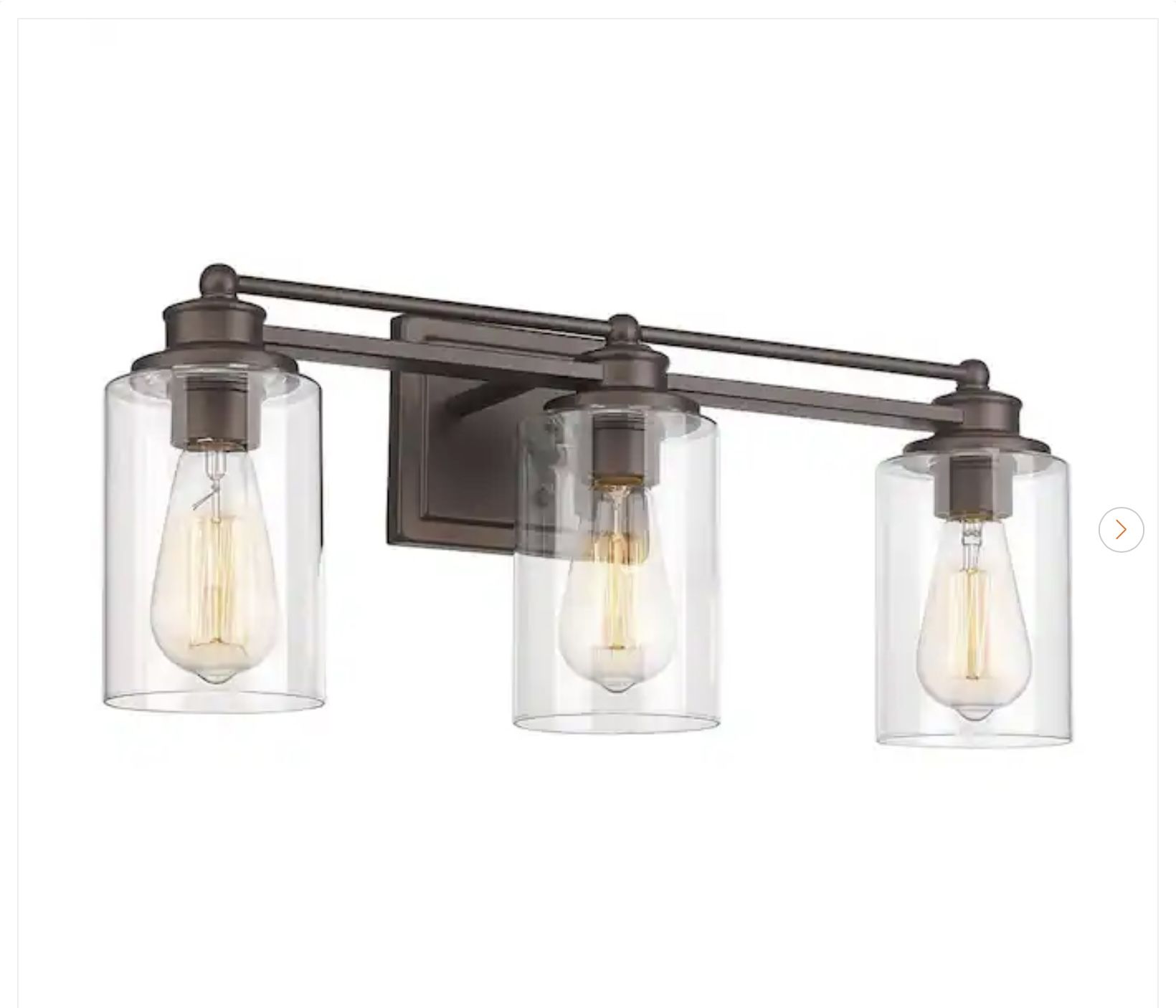 Farmhouse 22.5 in. 3-Light Oil-Rubbed Bronze Bathroom Vanity Lig