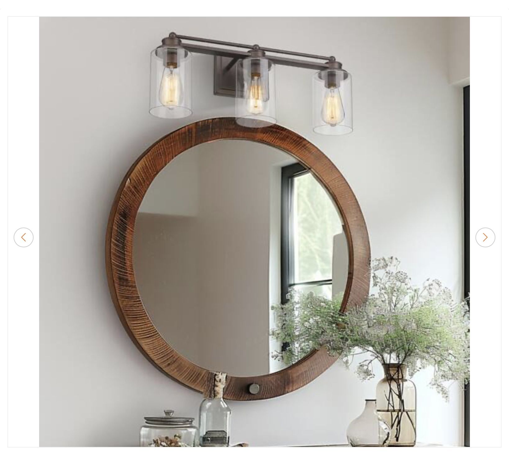 Farmhouse 22.5 in. 3-Light Oil-Rubbed Bronze Bathroom Vanity Lig - photo 4