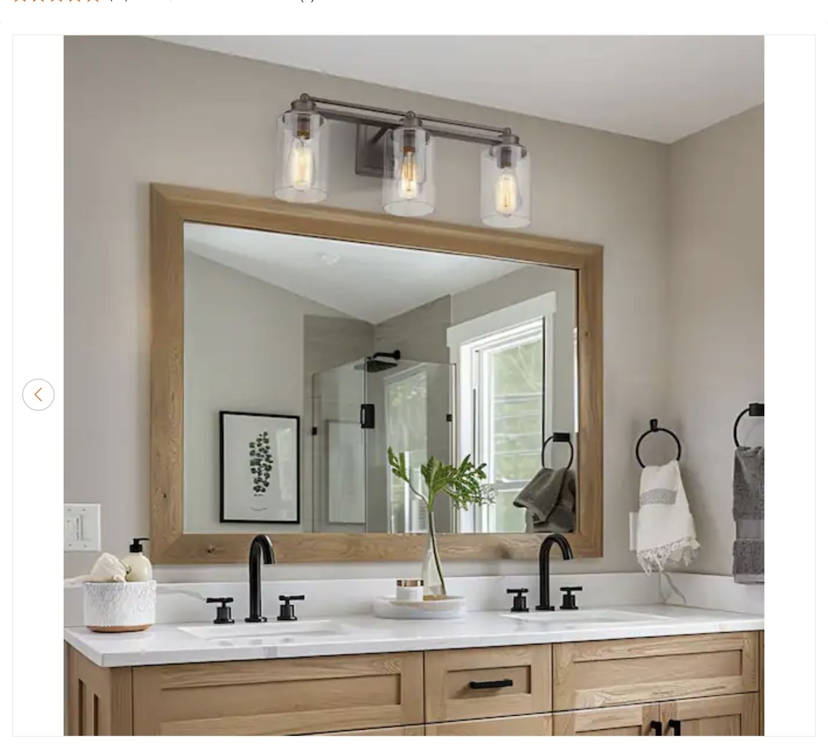 Farmhouse 22.5 in. 3-Light Oil-Rubbed Bronze Bathroom Vanity Lig - photo 5