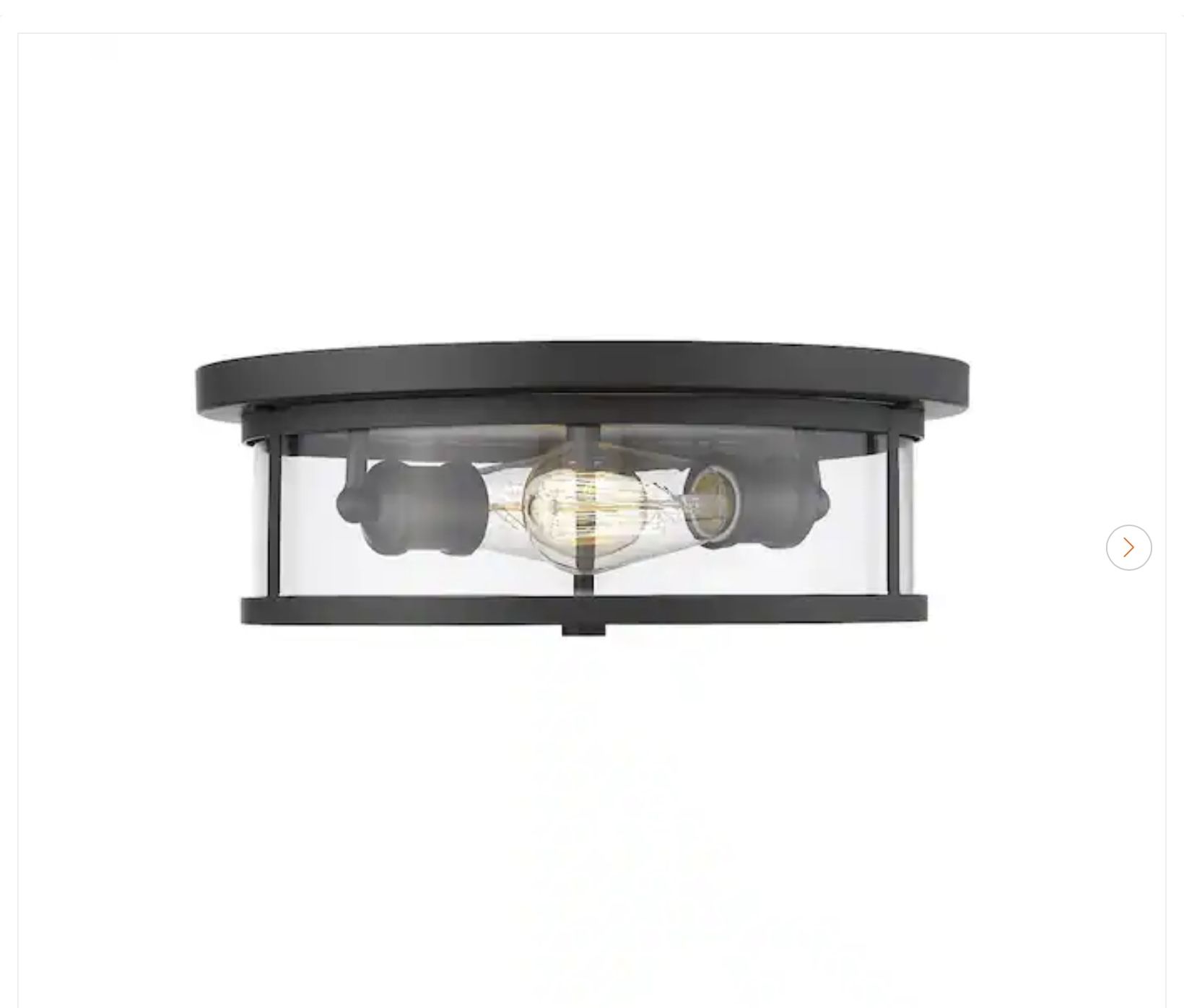 Z-Lite Savannah 13.75" 2-Light Bronze Flush Mount Light