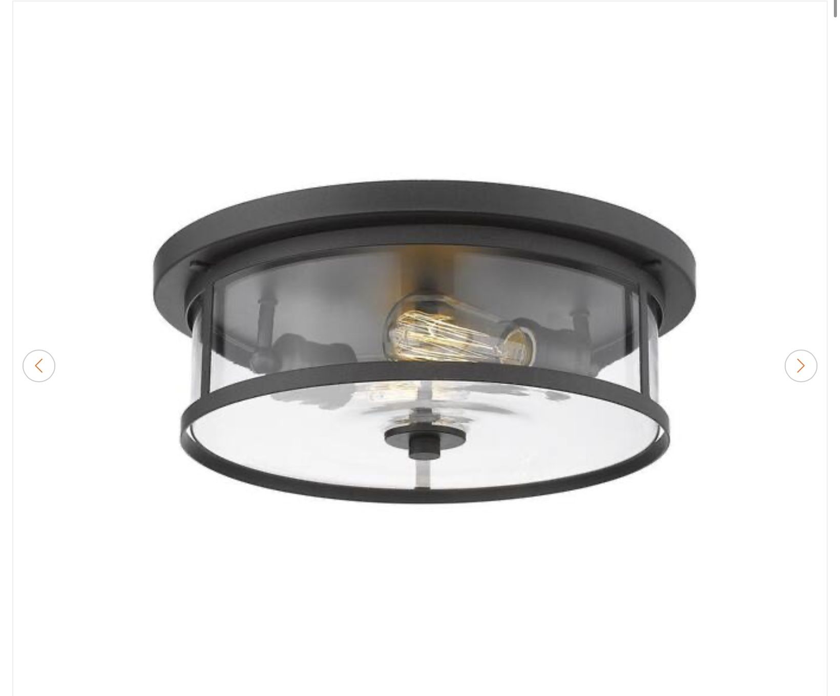 Z-Lite Savannah 13.75" 2-Light Bronze Flush Mount Light - photo 2