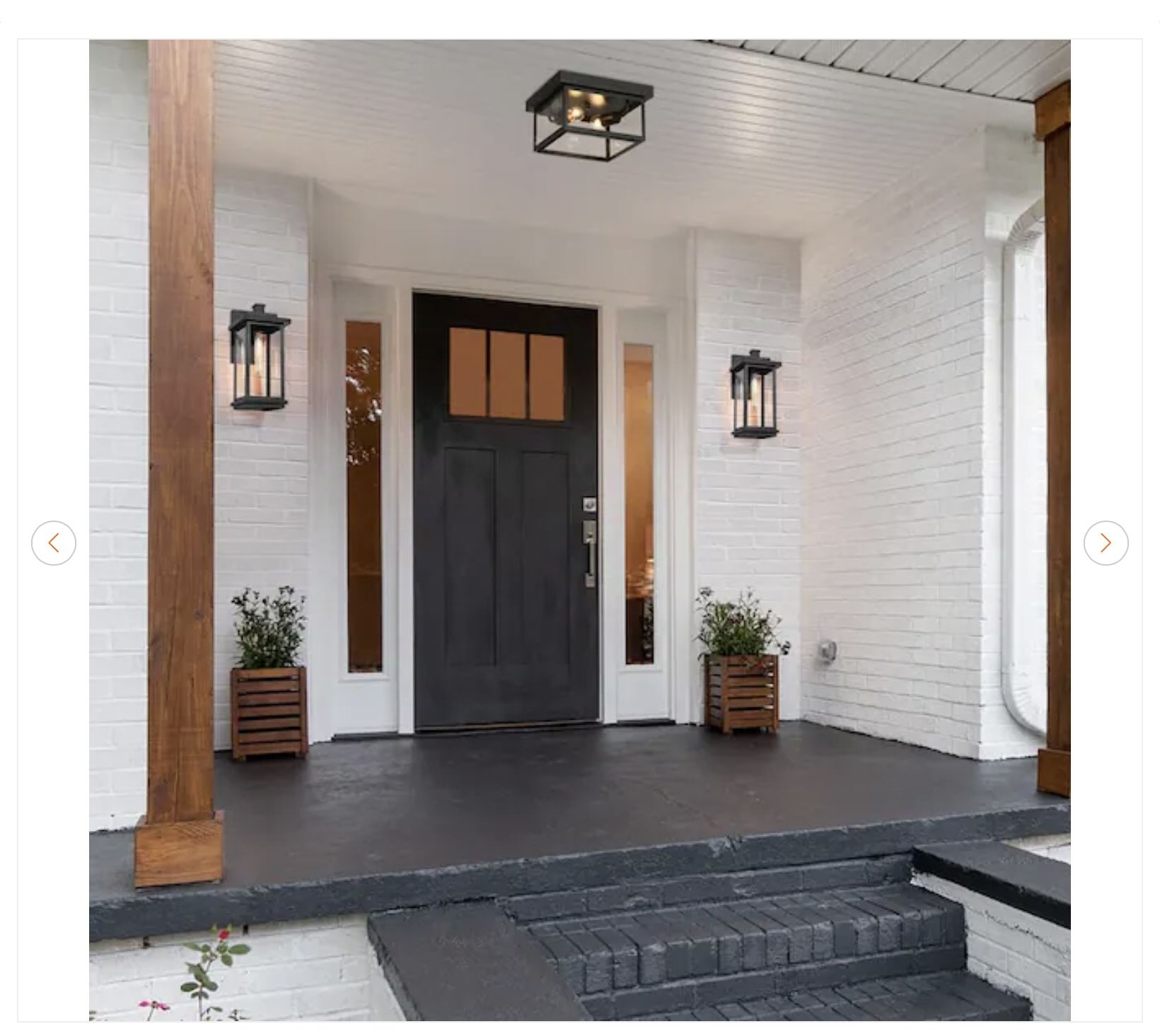Modern Black Outdoor Wall Lantern - photo 2