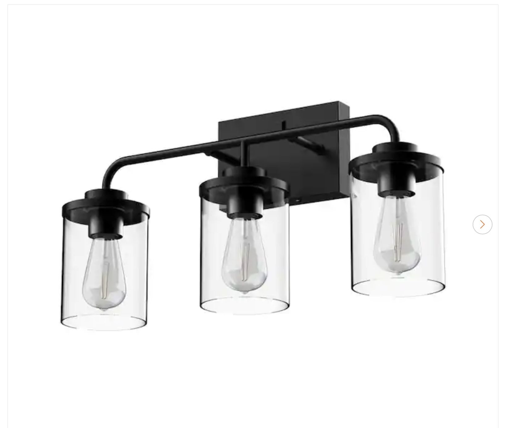 Feit Electric Emerson 21" 3-Light Matte Black Vanity Light