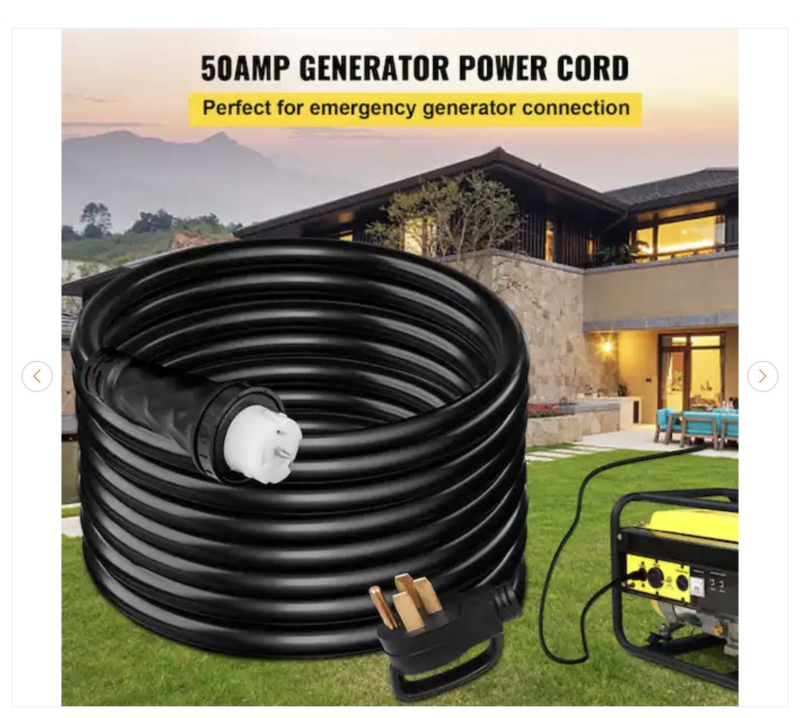 VEVOR 30 ft. Generator Extension Cord 50 Amp 250-Volt - photo 4