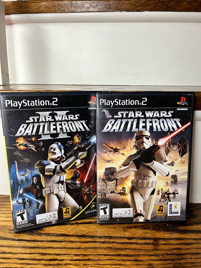 Star Wars Battlefront 1 & 2 PS2 Complete w/ Manuals
