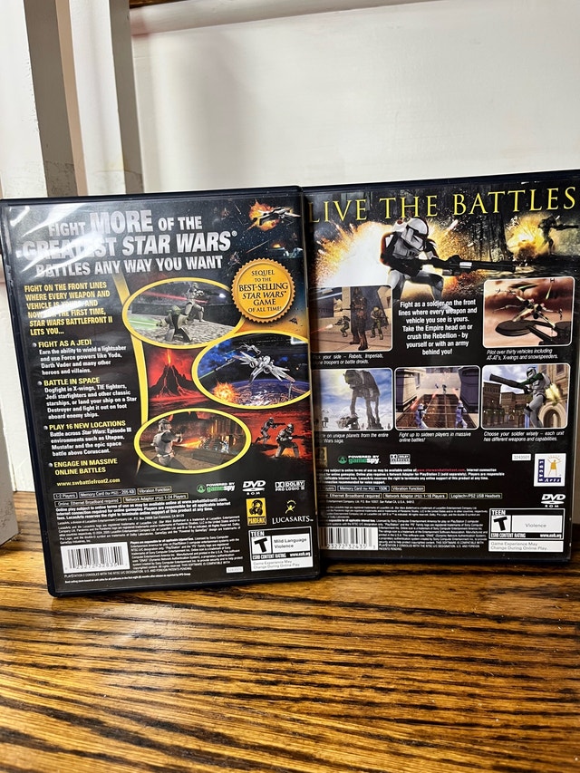 Star Wars Battlefront 1 & 2 PS2 Complete w/ Manuals - photo 3