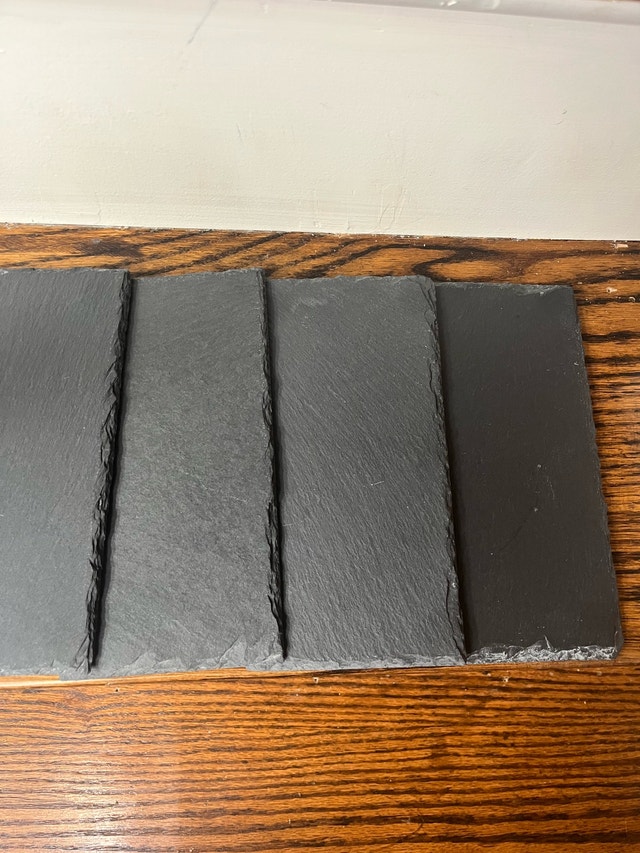 7 Black Stone Slate Serving Trays - photo 2