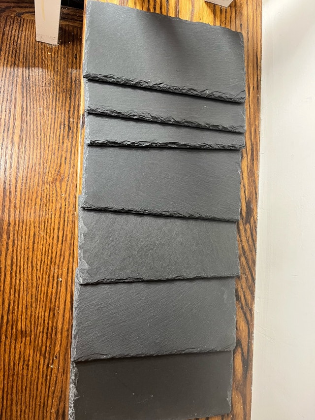 7 Black Stone Slate Serving Trays - photo 3