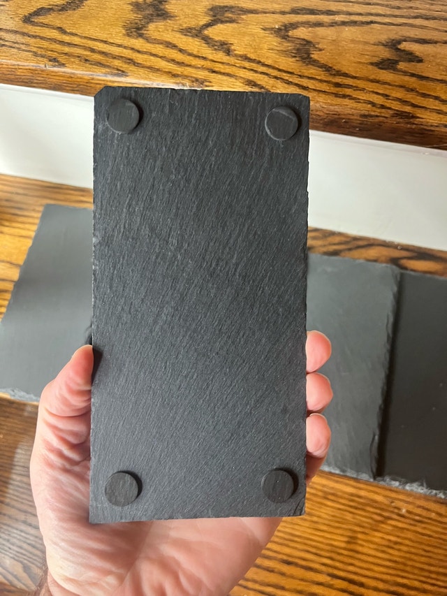 7 Black Stone Slate Serving Trays - photo 4