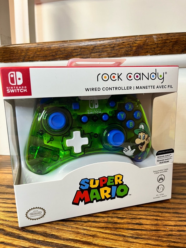 Rock Candy Luigi Wired Nintendo Switch Controller