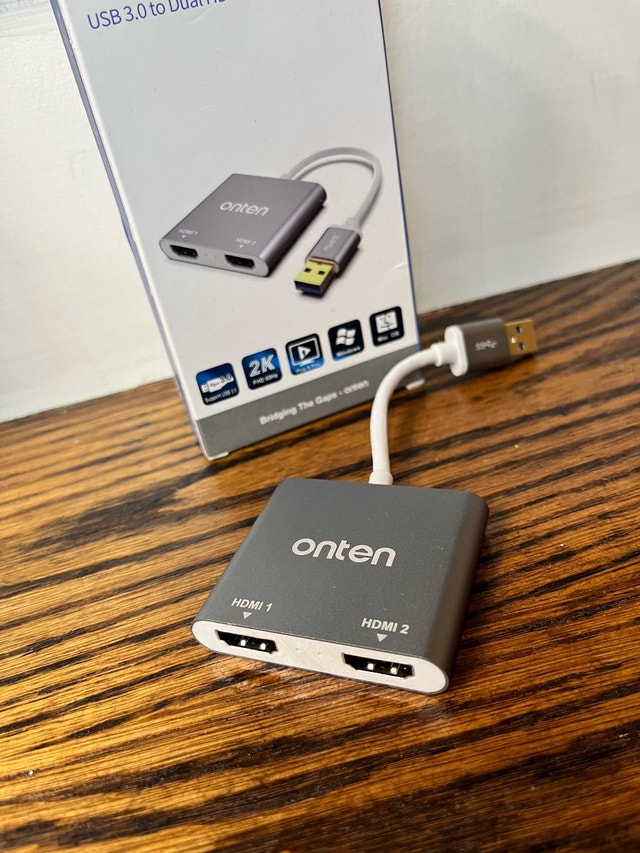 Onten USB 3.0 to Dual HDMI Display Adapter