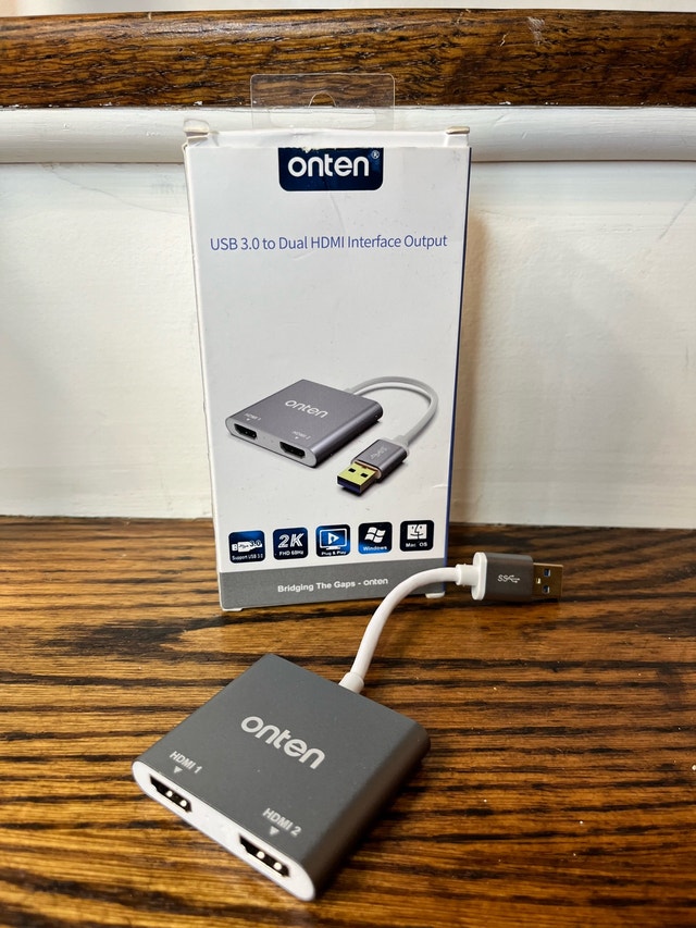 Onten USB 3.0 to Dual HDMI Display Adapter - photo 2