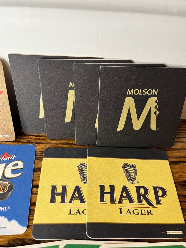 Beer Coasters - Molson, Labatt, Harp, Heineken - photo 3