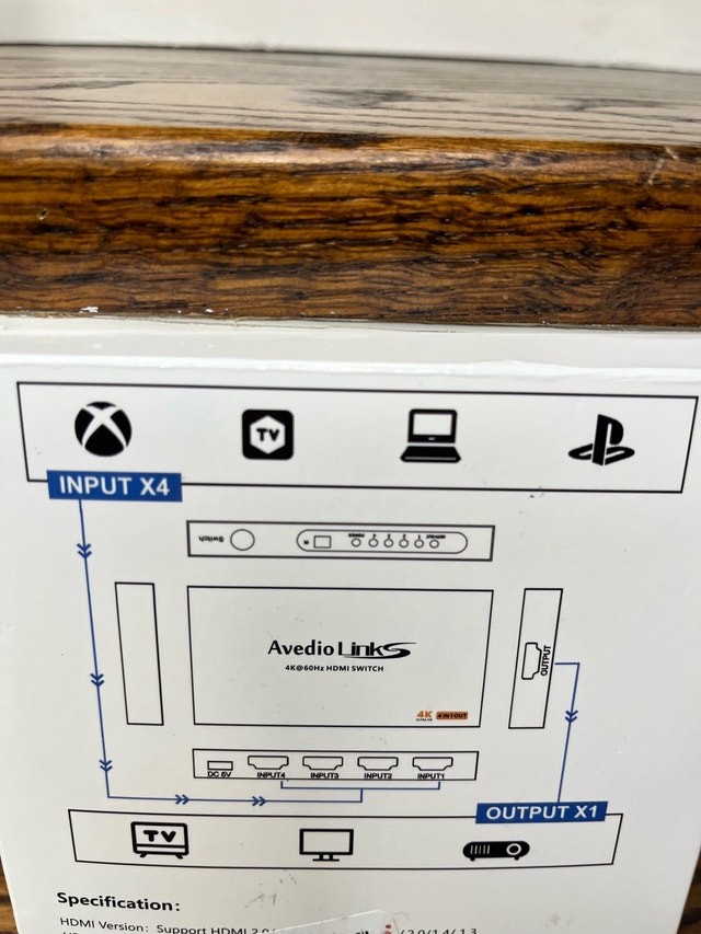 Avedio Links 4K 60 HDMI Switch 4 in 1 out - photo 2