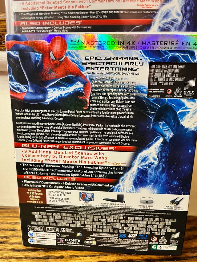 Amazing Spider-Man 2 3D Blu-ray Brand New w/ Slipcover - photo 4