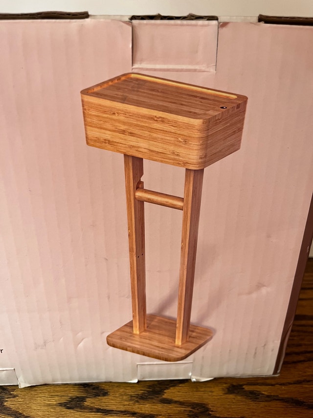 Wealldone Bamboo Toilet Paper Holder with Shelf - photo 2