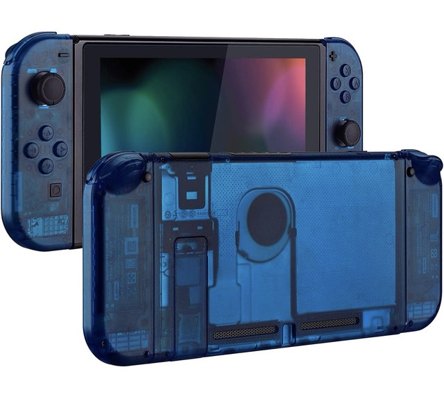 Replacement Blue Transparent Shell for Nintendo Switch