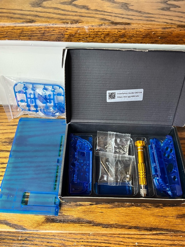 Replacement Blue Transparent Shell for Nintendo Switch - photo 2