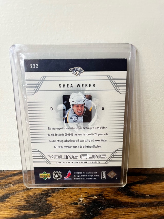 Shea Weber Young Guns Hockey Card - photo 2