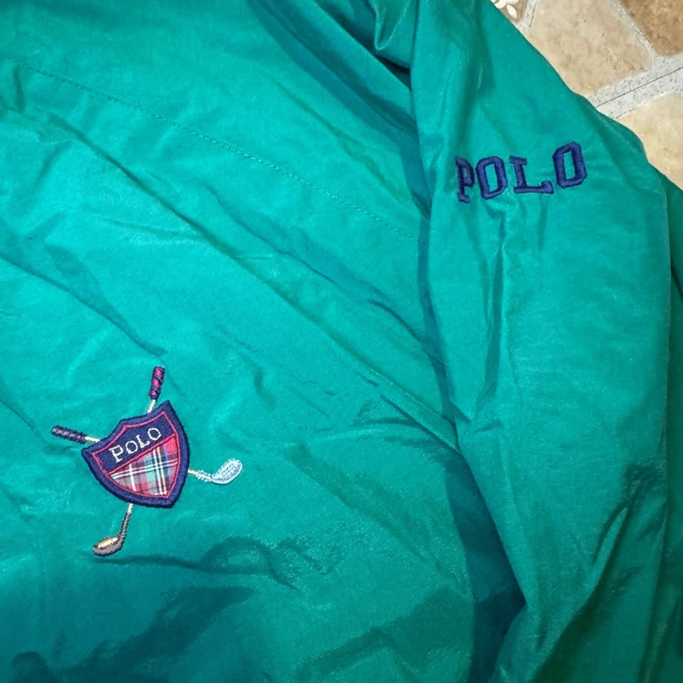 Vintage 90s Polo Ralph Lauren Golf Windbreaker Pullover | XL | G - photo 2