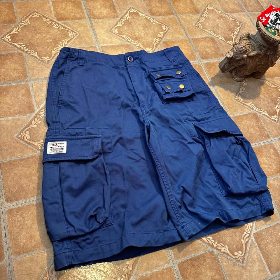 Polo Ralph Lauren Blue Cargo Shorts - 100% Cotton