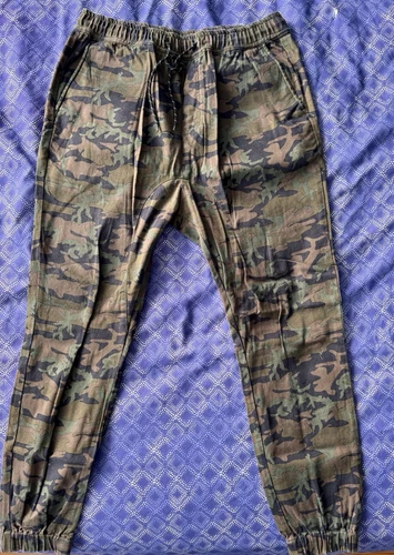 Men’s DJAB Camouflage Joggers Drop Crotch 32 Waist 28" Inseam