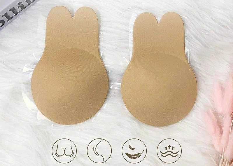 New Adhesive bunny ear lift bra pair small
