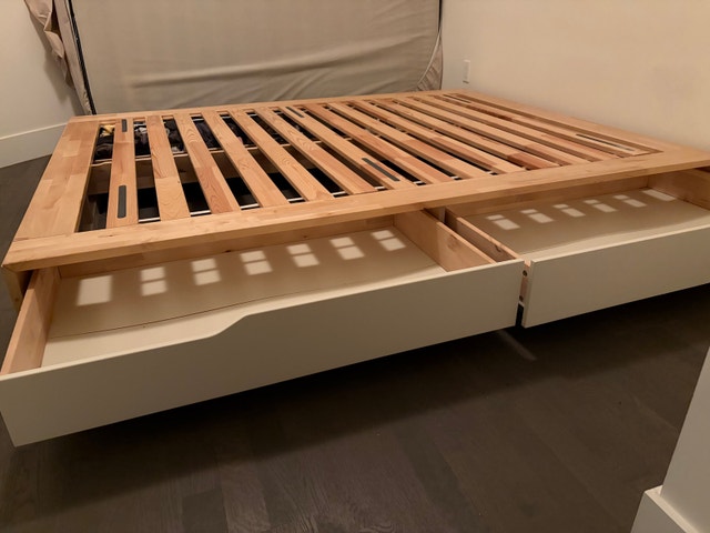 Ikea Mandal Queen Bed Frame w/ Storage - photo 2