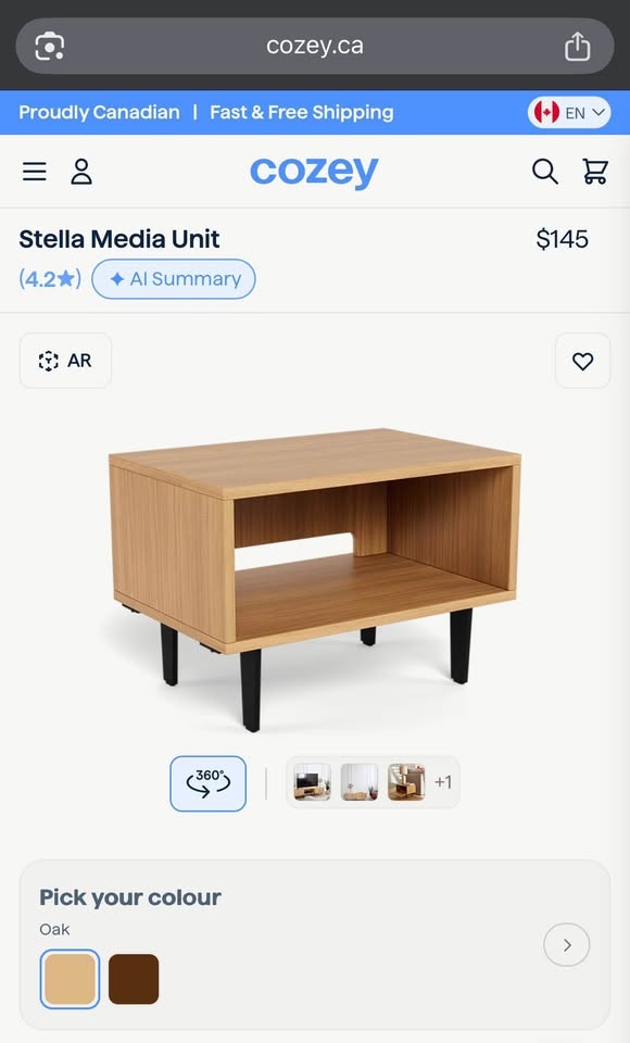 Brand new in box Cozey Stella side table/media unit - photo 2