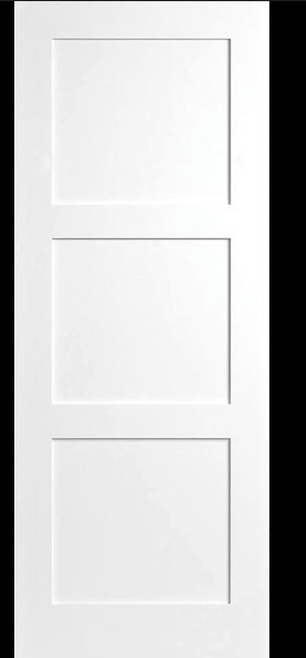 36" x 84" Primed 3-Panel Shaker Interior Door