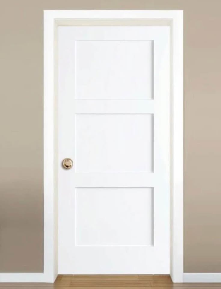 36" x 84" Primed 3-Panel Shaker Interior Door - photo 3