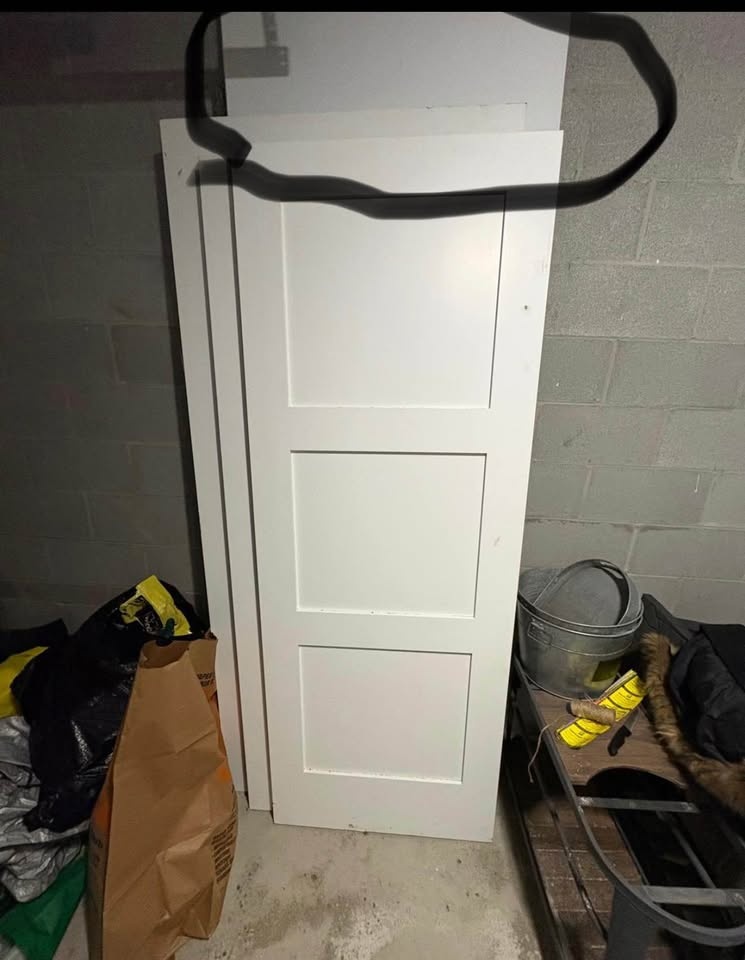 Flush white outdoor door - for outside entrance - photo 2