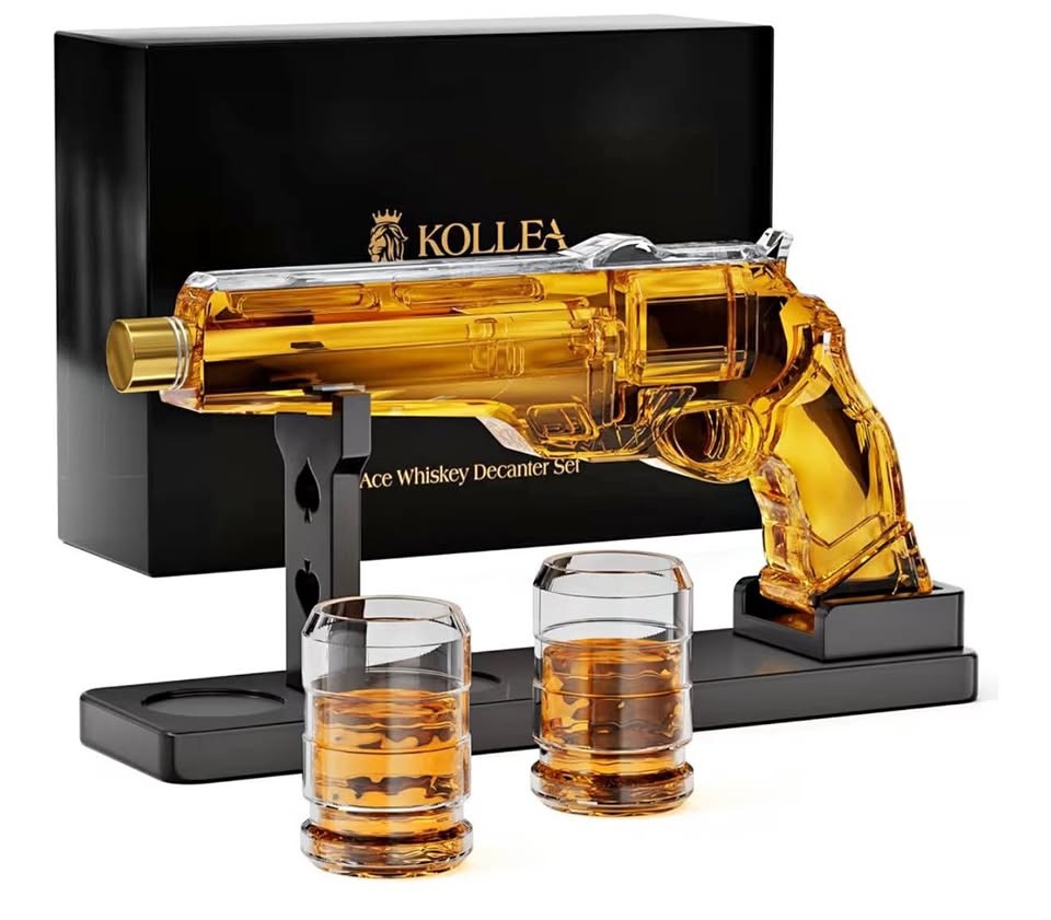 Kollea Whiskey Decanter Set with Shot Glasses - New