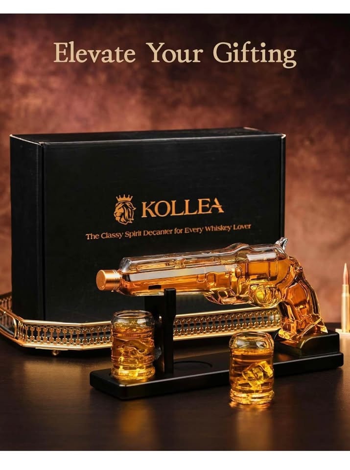 Kollea Whiskey Decanter Set with Shot Glasses - New - photo 2