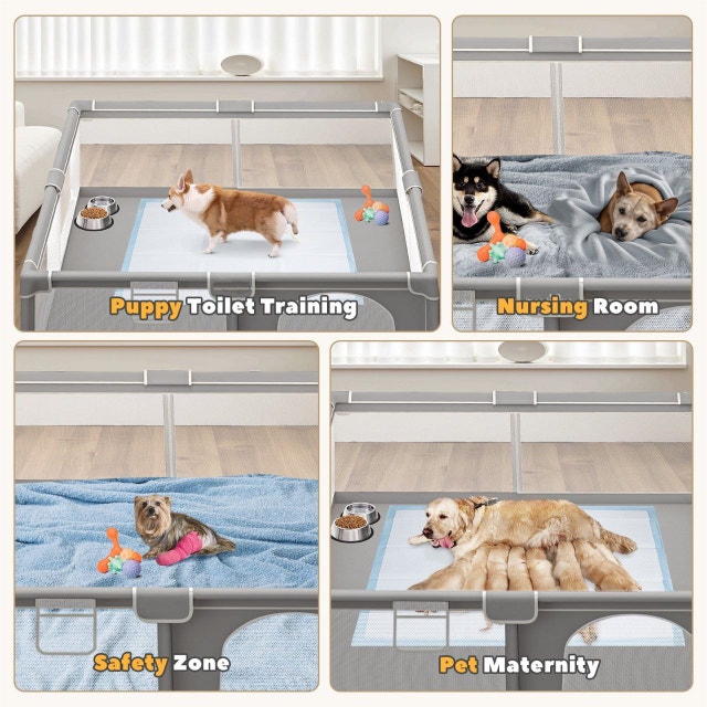 NEW Extra-Large Pet & Puppy Playpen - Grey - photo 5