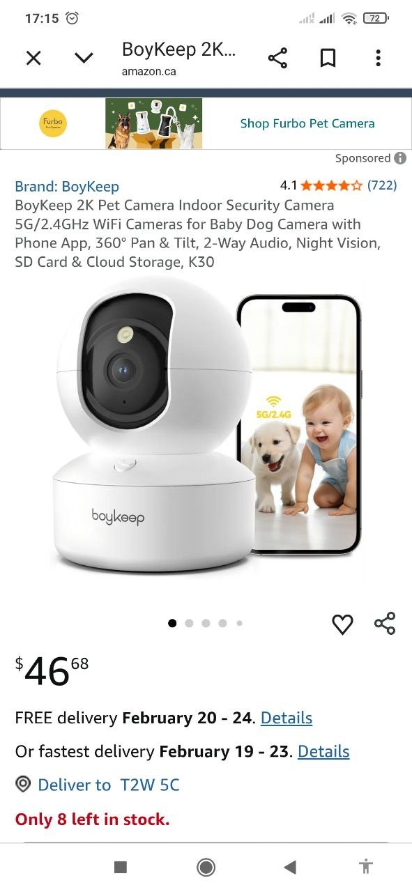 NEW BoyKeep K30 2K 5G WiFi Indoor Security Camera - photo 2