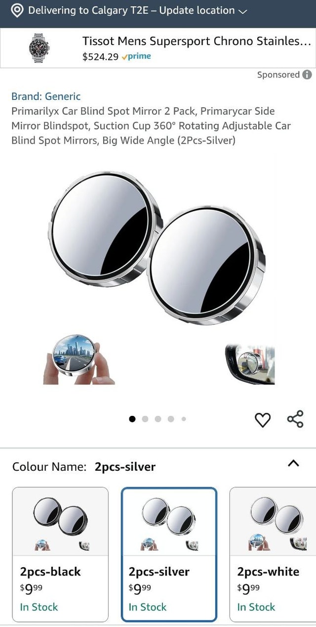 2" HD Glass Frameless Blind Spot Mirrors (2-Pack) - photo 2