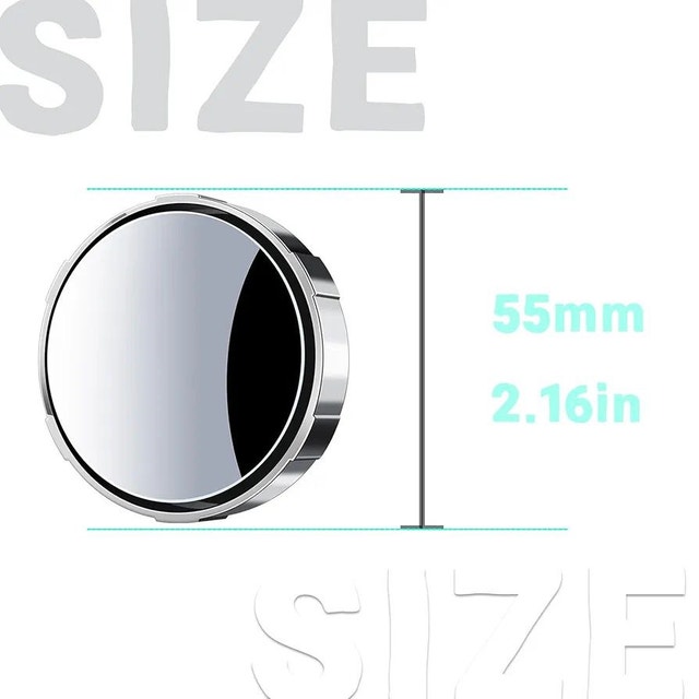 2" HD Glass Frameless Blind Spot Mirrors (2-Pack) - photo 4