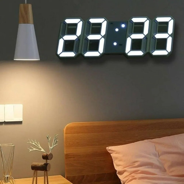 NEW Digital Alarm Clock, 3D Modern LED Wall Clock